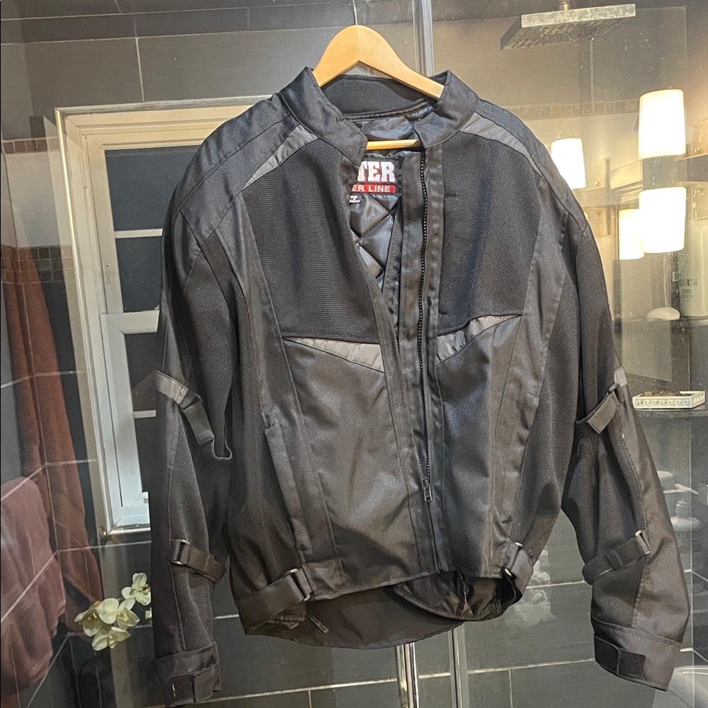 Black Textile Motorcycle Jacket - image 1